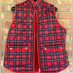 Puffer Vest JCrew Plaid